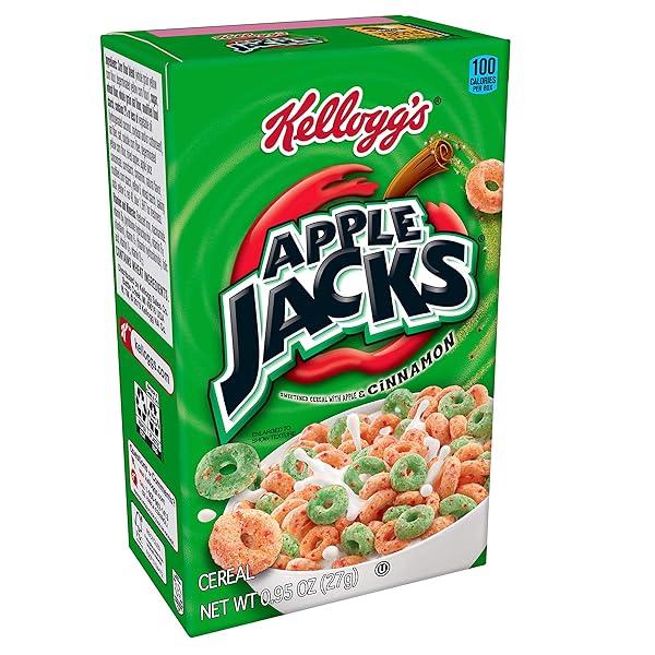 KELLOGG’S APPLE JACKS BREAKFAST CEREAL, ORIGINAL, .95OZ