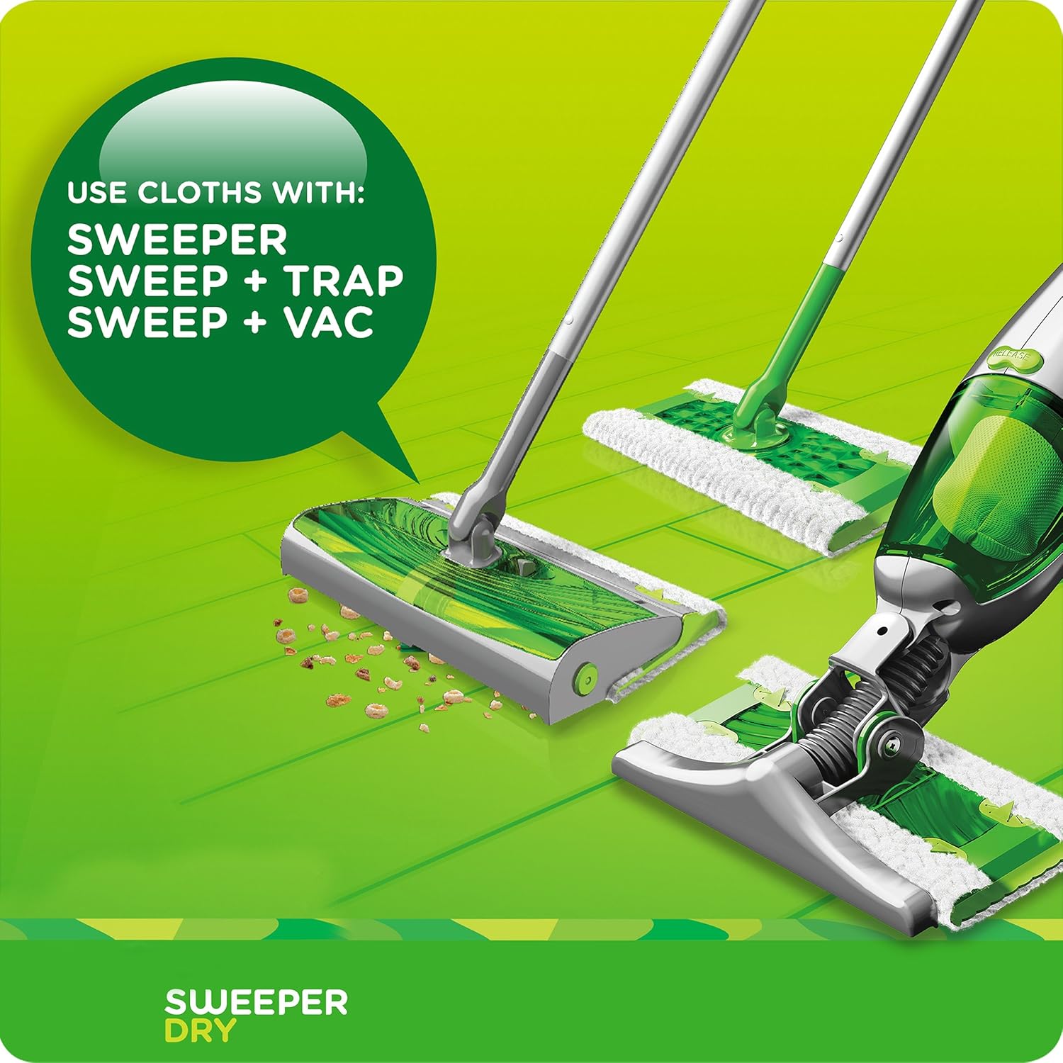 Swiffer Sweeper Dry Mop Refills for Floor Mopping and Cleaning, All Purpose Floor Cleaning Product, Unscented, 52 Count(packaging may vary): Health & Personal Care