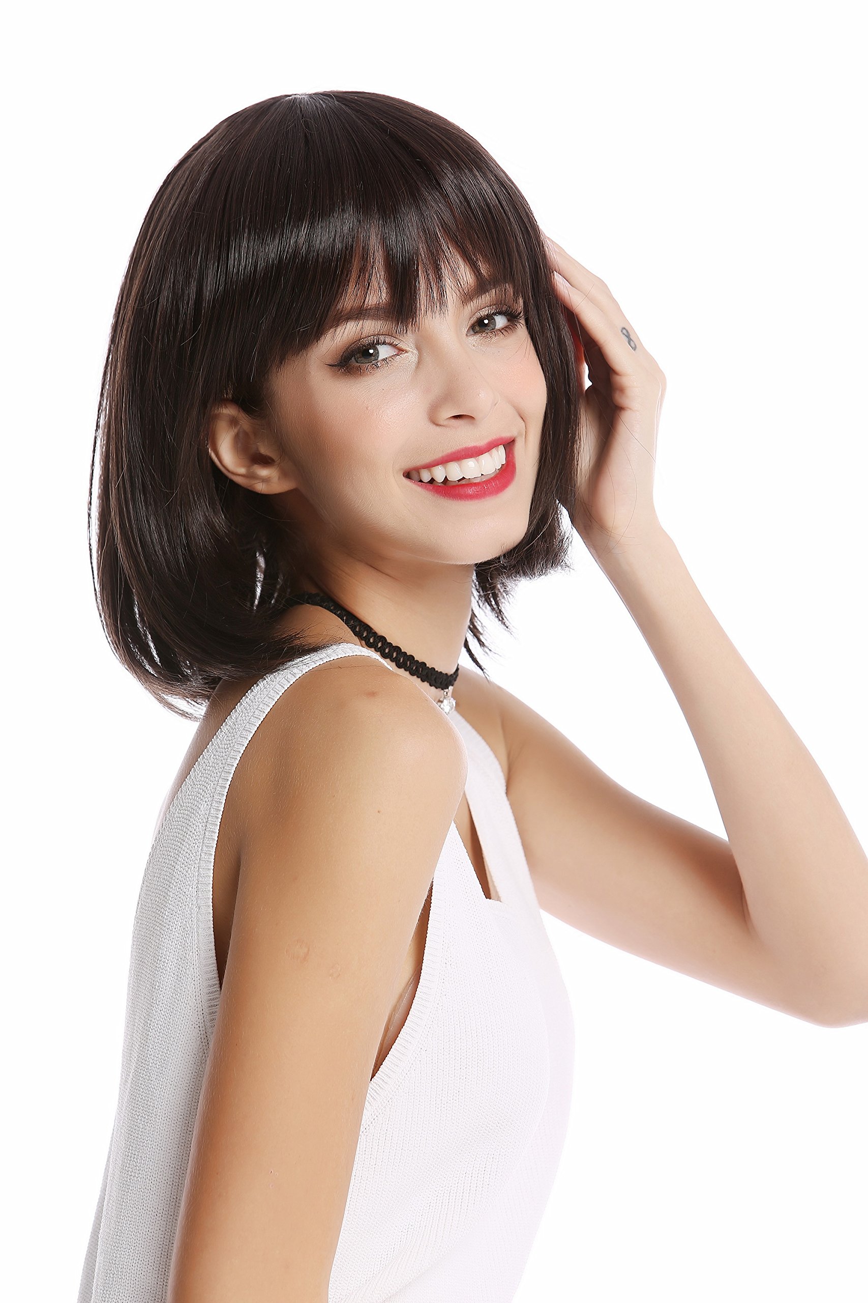 WIG ME UP - YZF-4362-4/8 Lady Quality Wig short Bob Longbob straight dark brown mix