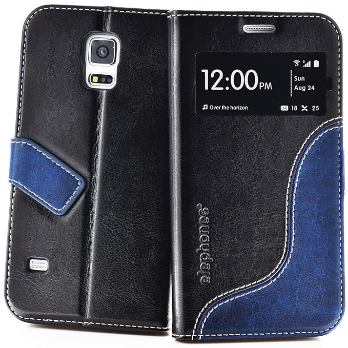 elephones Schutzhülle geeignet für Samsung Galaxy S5 / S5 NEO Hülle Handyhülle Handy-Tasche Wallet Case Cover