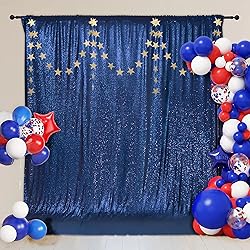 PartyDelight Dark Blue 6FT X 8FT Sparkly Sequin
