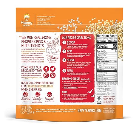 happy baby organics oatmeal baby cereal
