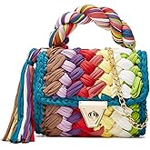 Chunky Yarn Knit Crochet Tote Purse Crossbody Bags for Women - Handwoven Evening Clutch Flap Shoulder Bag
