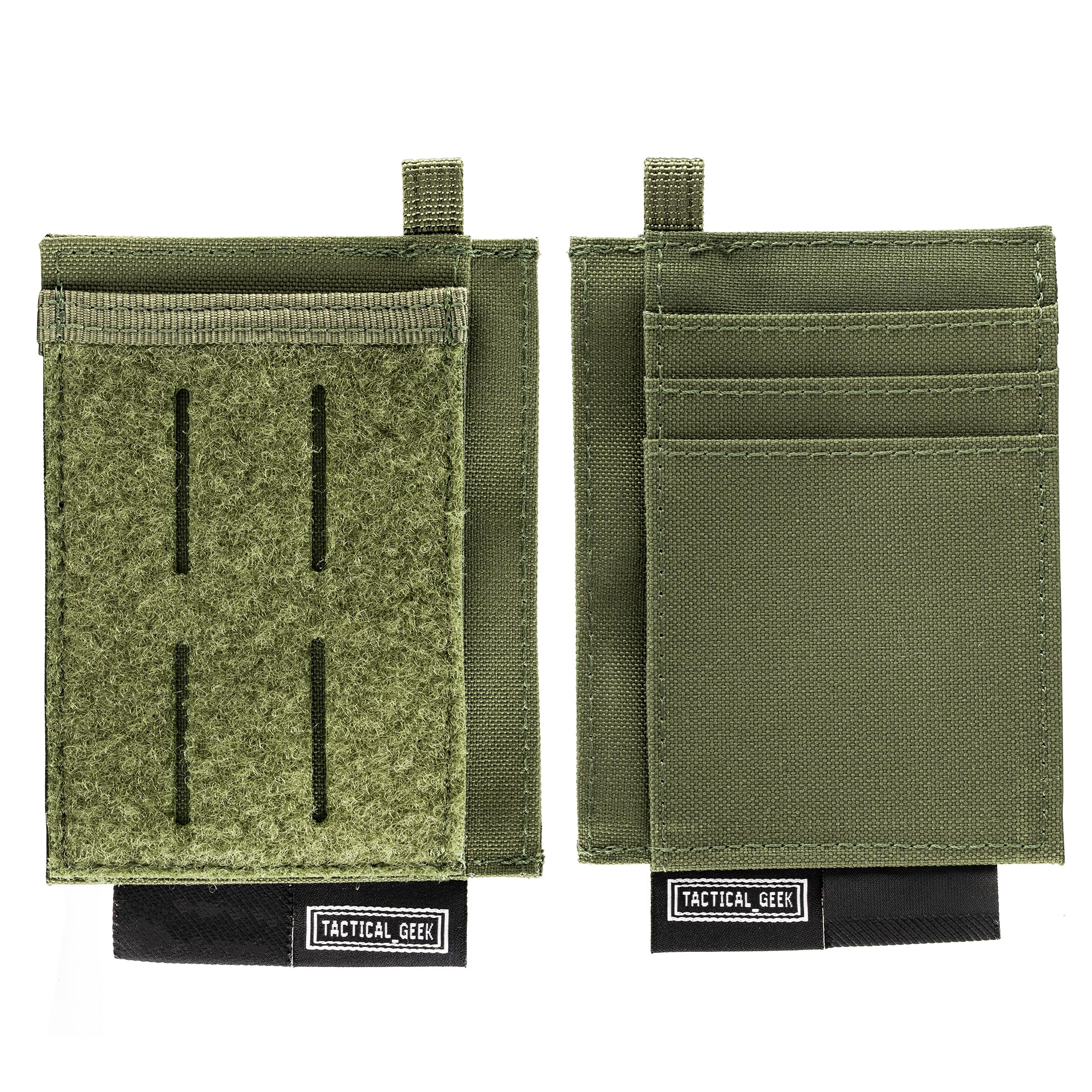 TACTICAL GEEK EXT5 EDC Slim Storage Pouch, Sleek, Lightweight Card Organizer with Nylon Fabric, Credit Card Pocket, Hidden Slot, Versatile Small Gear and Coin Storage, Green