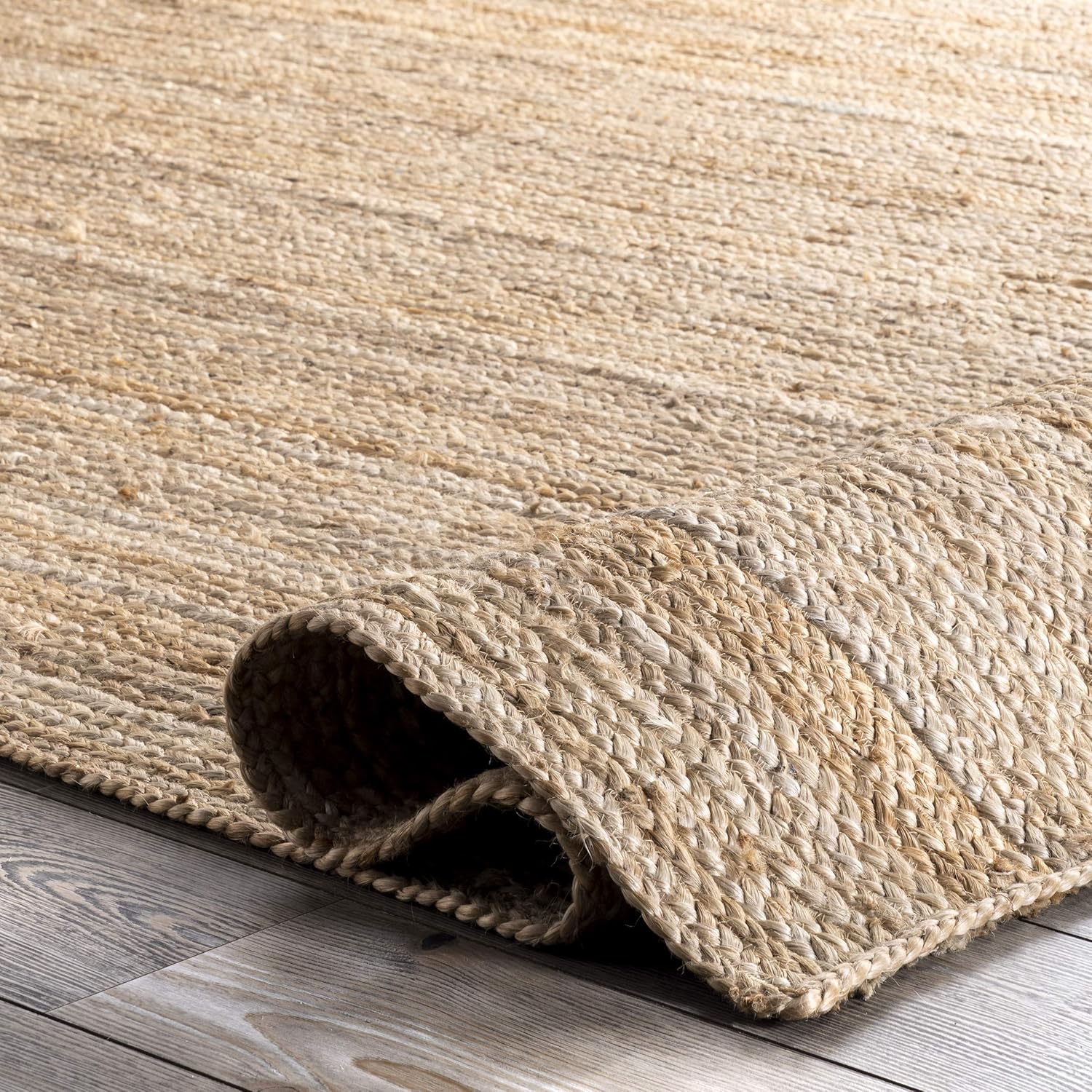 nuLOOM Rigo Hand Woven Farmhouse Jute Runner Rug, 2' 6" x 6', Natural: Furniture & Decor
