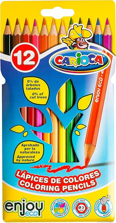 Carioca - Caja con 12 ecolápices (A52650012): Amazon.es: Juguetes y juegos