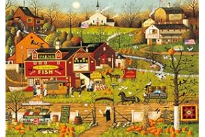 Buffalo Games - Charles Wysocki - Blackbirds Roost at Mill Creek - 300 Piece Jigsaw Puzzle for Families Challenging Puzzle Perfect for Game Nights