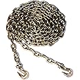 Koch A06212 1/4 by 12-Feet Binder Chain Grade 70 with Grab Hooks, Yellow Chromate