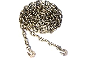 Koch A06212 1/4 by 12-Feet, Grade 70, Yellow Chromate Binder Chain with Grab Hooks