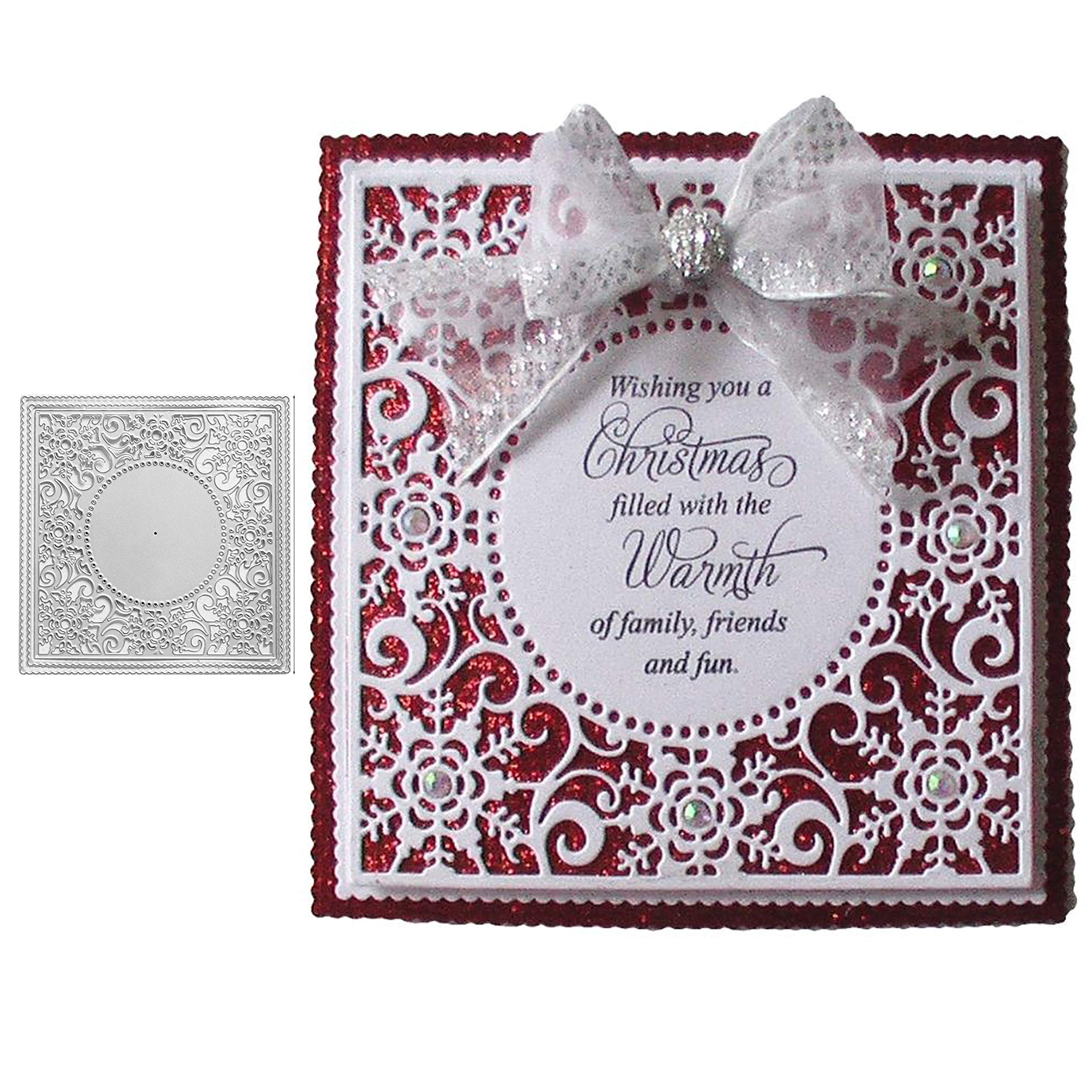 New Snowflake Frame Metal Cutting Die Cuts, DIY Crafts New Snowflake Frame Scrapbook Paper Cards Cutting Dies Cut Stencils for DIY Embossing Card Making Book Tags Decorative Paper Dies Scrapbooking