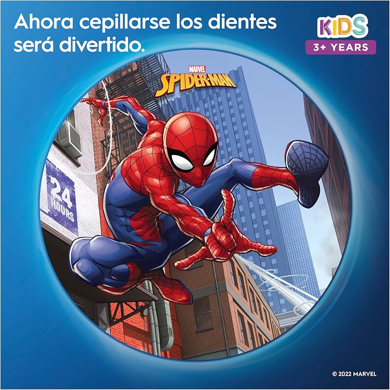 Oral-b kids recargas para escova de dentes elétrica infantil, pacote de 8 cabeças, com motivos spyder-man - original