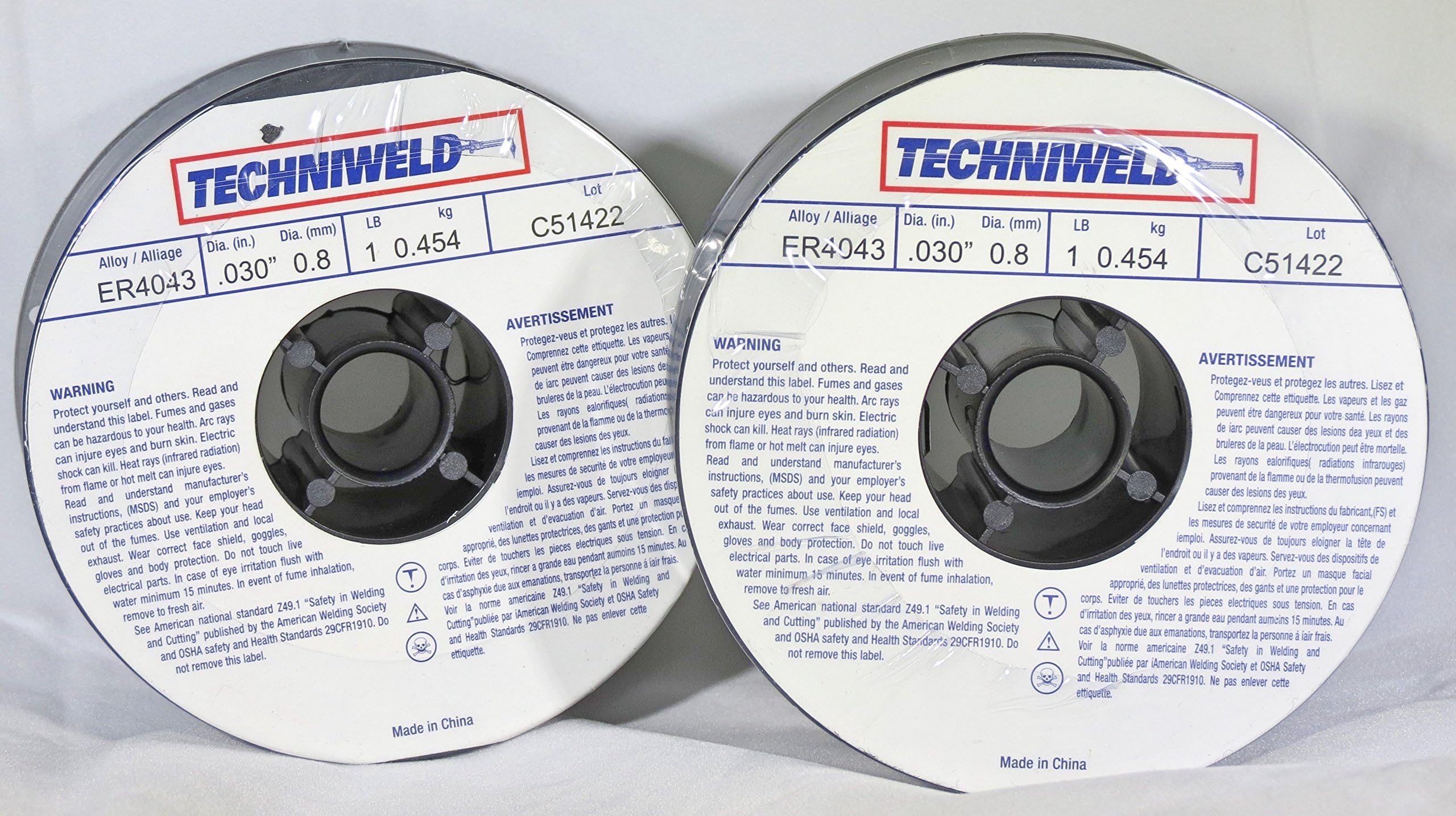 Aluminum MIG Welding wire, ER4043 .030 1LB Spool-(2-Pack)