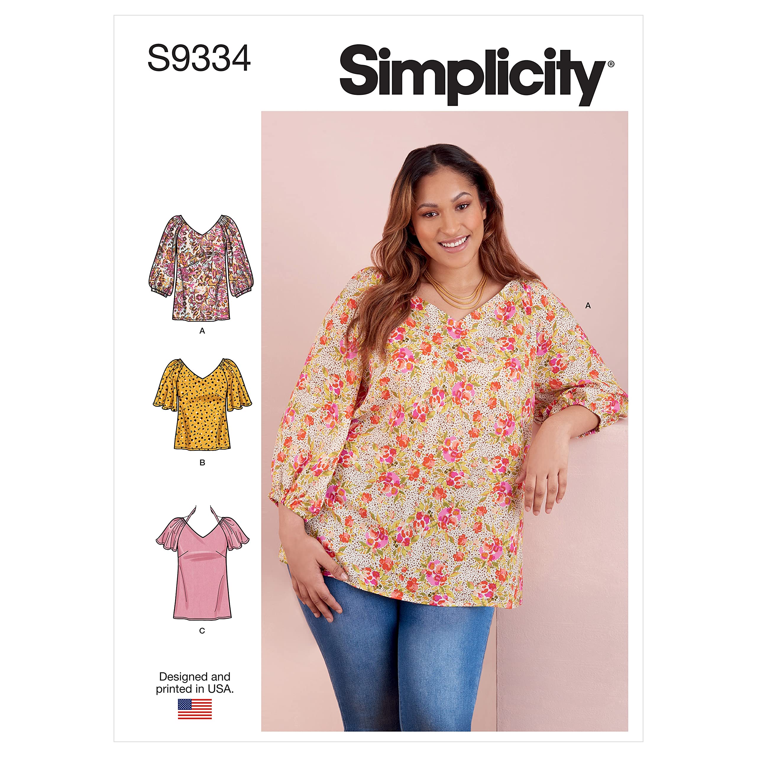 SIMPLICITY SS9334BB Misses/Plus Size TOP/Vest, White, BB (20W-22W-24W-26W-28W)