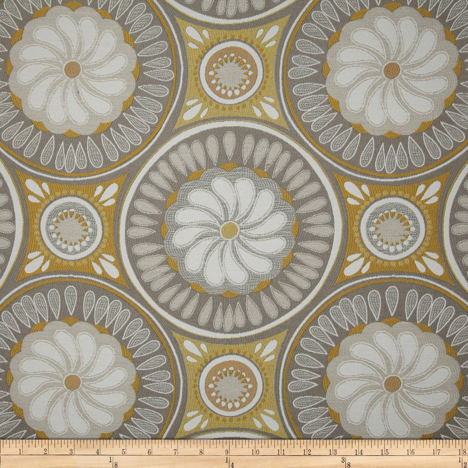 Golding Gypsy Suzani Jacquard Gold Fabric