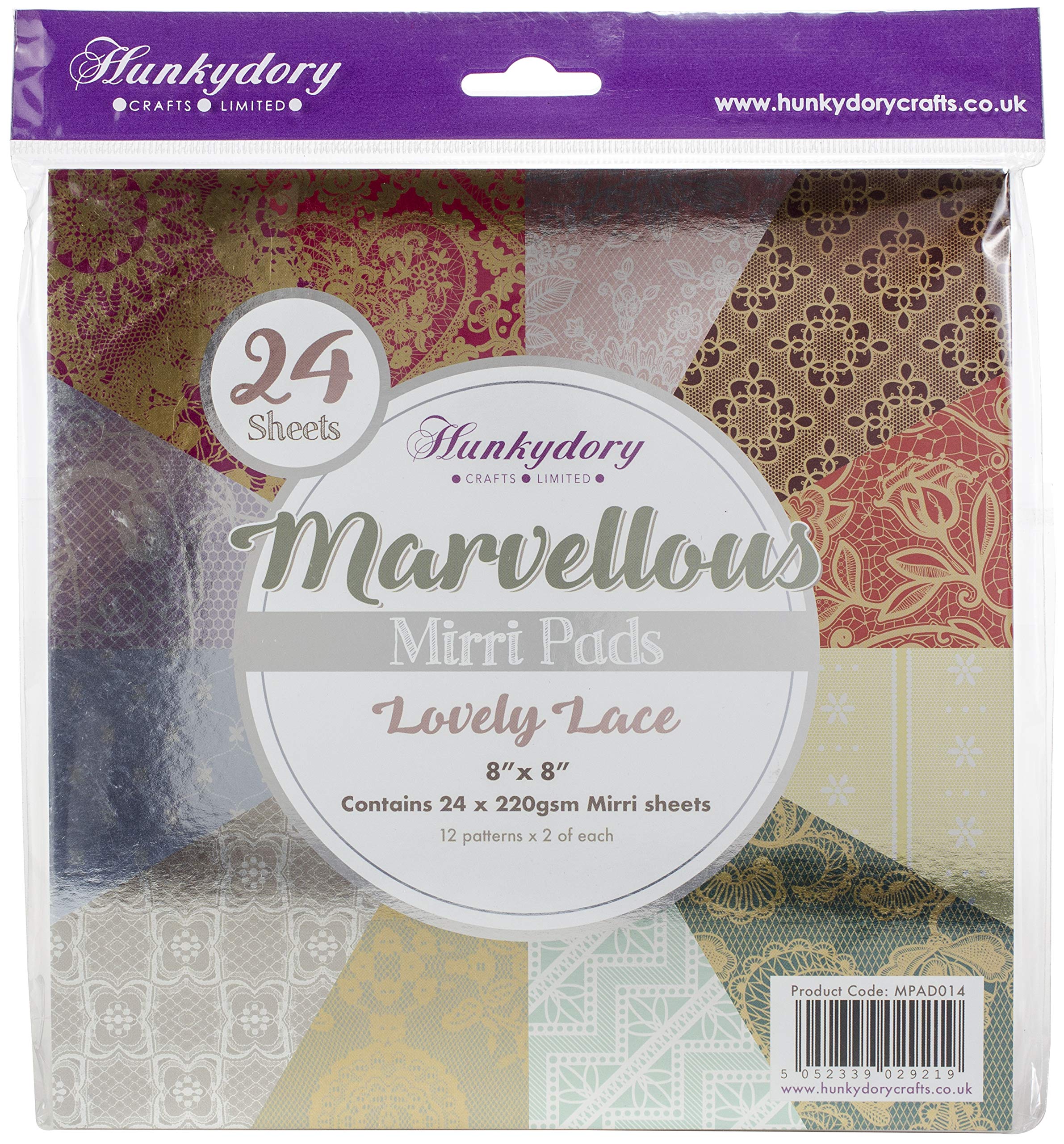 Hunkydory Lovely Lace 8x8 Marvellous Mirri Pad