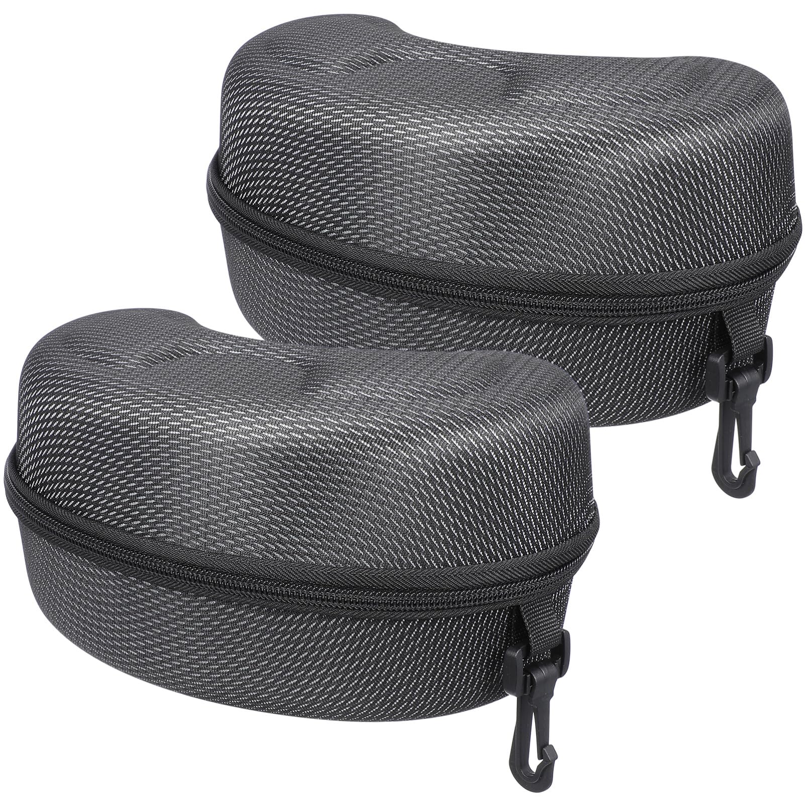 2PCS Ski Goggles Case Storage Cycling Eyewear Case Ski Goggles Box with Zipper for Men and Women