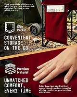 Voyager Folding Camping Chairs 2 Pack with Cooler Bag Lightweight Steel Frame view 3