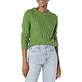 Amazon Essentials Women's 100% Cotton Crewneck Cable Sweater