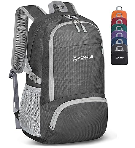 ZOMAKE Lightweight Packable Backpack 30L, Foldable Hiking Backpacks Water  Resistant Compact Folding Daypack for Travel(Dimgray) in Oman Whizz  Hiking