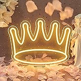 Crown Neon Signs Led Crown Neon Light Large Wall Hanging Lights Art Decor Neon Lights for Bedroom Kid Room Shop Apartment Dorm Birthday Party Wedding(Warm White)