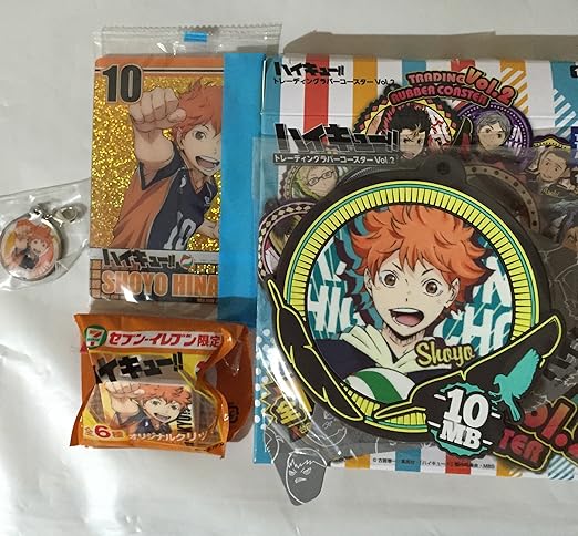 Amazon ハイキュー セブンイレブン 限定 グッズ セット トレーディング ラバーコースター Vol 2 ウエファーチョコ カード ハイチュウ ハイキュー コラボ おまけ付き ハイキュウ チャーム オリジナル クリップ セット 日向 翔陽 烏野高校 セブン コースター