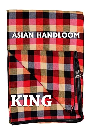 ASIAN HANDLOOM Cotton Mattress Cover for King Size Double Bed with Zip, 78x72x5 inch (Multicolour)