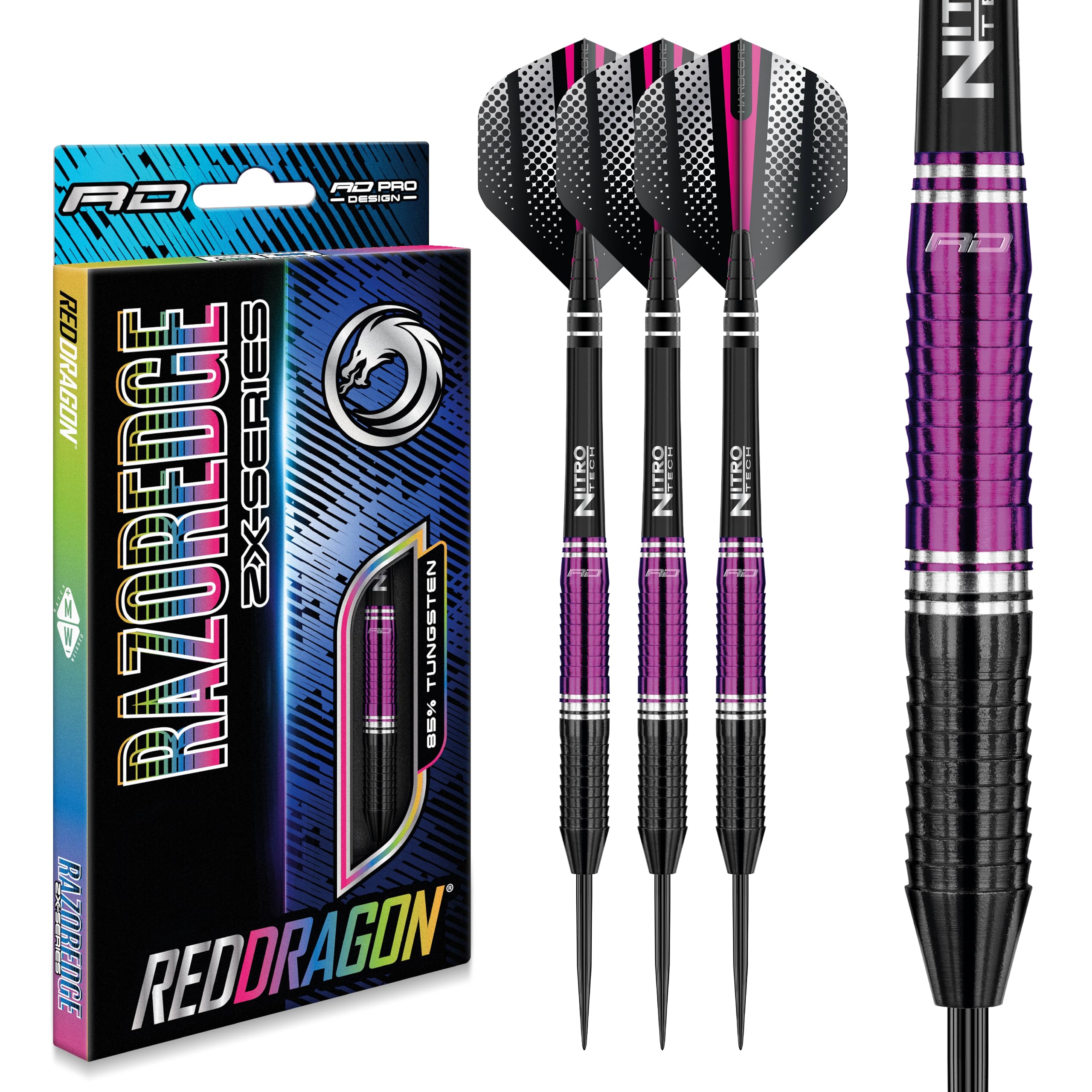 RED DRAGON Razor Edge ZX-1 24g Tungsten Darts Set with Flights and Stems