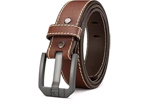 YOETEY Genuine Leather Gun Belt for Men Concealed Carry - 1.5" Width with 1mm Core Heavy Duty Work Belt for CCW Carry
