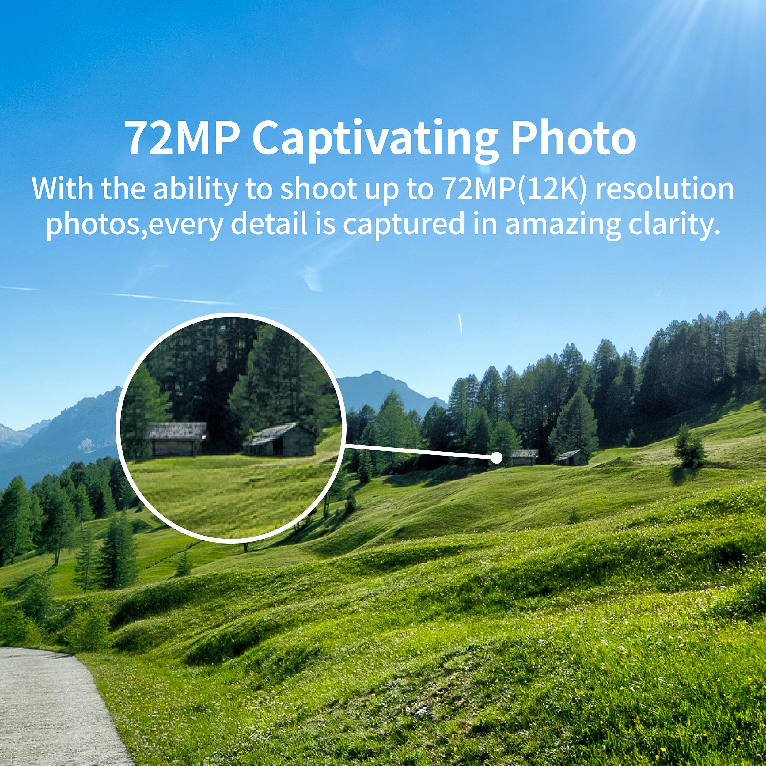 PANOX V2 360 Camera for Motorcycle - 72MP Photo, 5.7K Video, 4K Live 360° Camera, GPS Panorama, Android 10 OS, AI Editing, Stabilization, and Multi-Platform Live Streaming