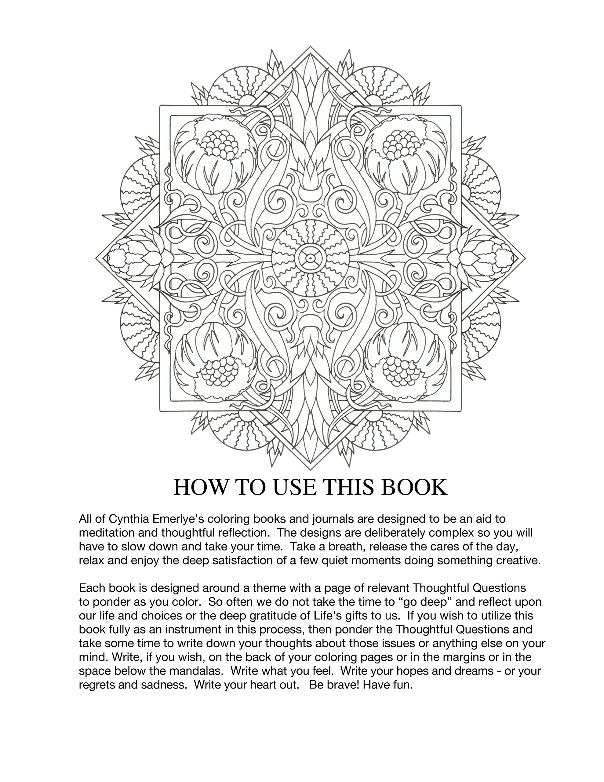 Garden Flowers Complex Mandalas For Adults To Color Cynthia