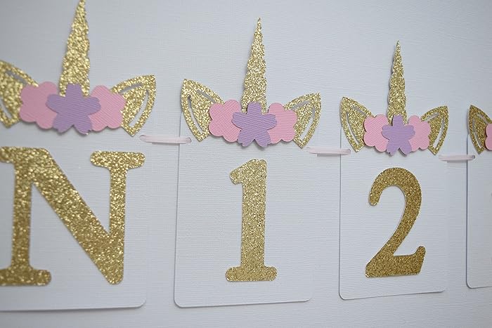 Amazon Com Monthly Photo Banner 1st Birthday Decor Unicorn