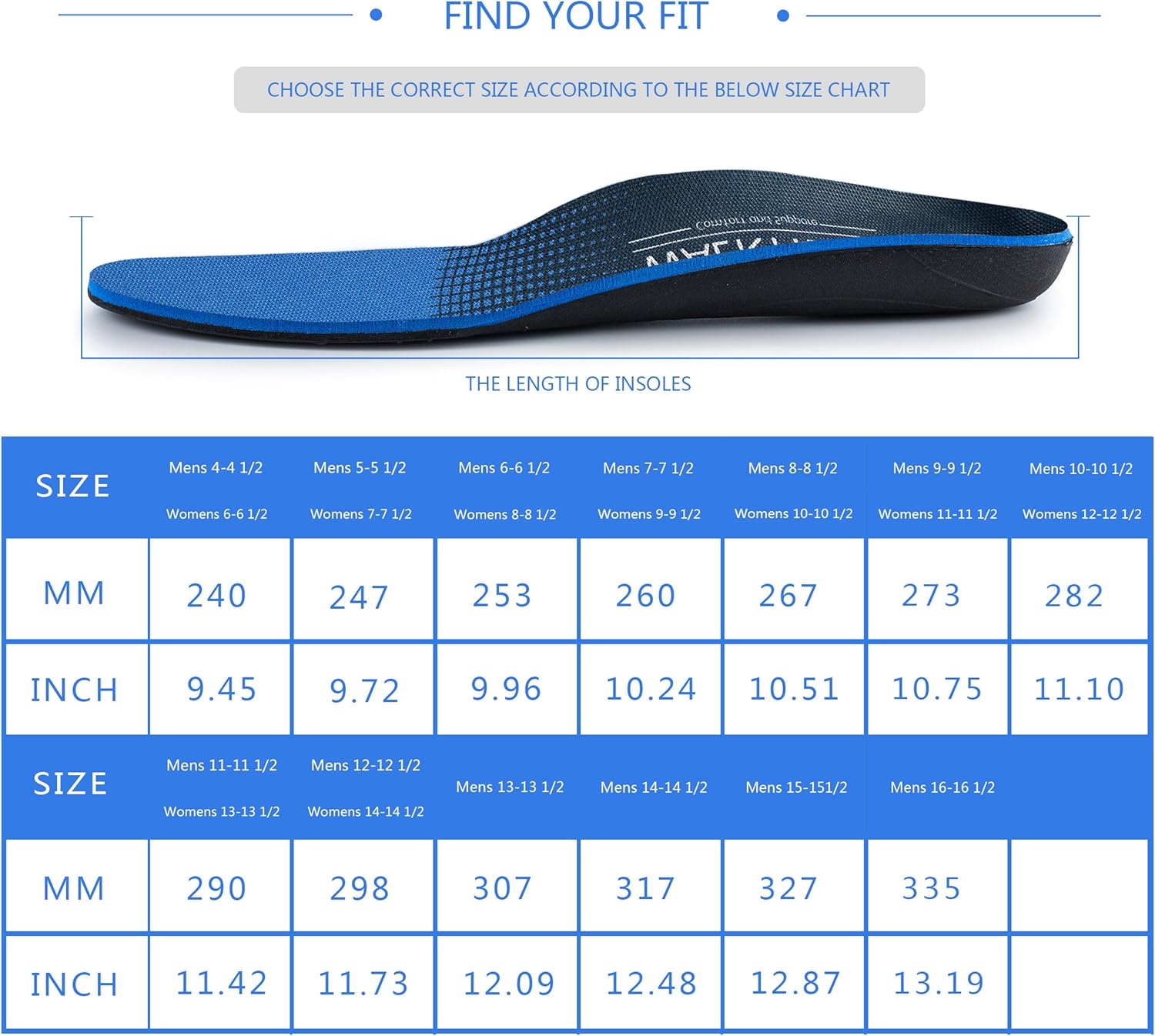 Plantar Fasciitis Feet Insoles Arch Supports Orthotics Inserts Relieve Flat Feet, High Arch, Foot Pain: Shoes