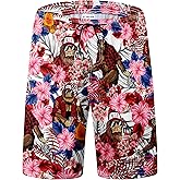 FT FENTENG Mens Swim Trunks Quick Dry Board Shorts with Mesh Lining, Breathable Surf Beach Shorts Swimwear Bathing Suits