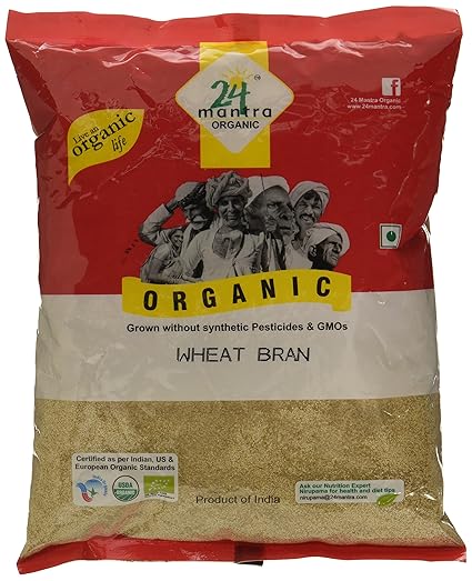 24 Mantra Organic Wheat Bran, 500g