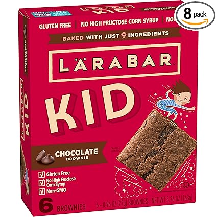 Larabar Kid Gluten Free Bar Chocolate Brownie 6 Ct Pack Of 8 Amazon Com Grocery Gourmet Food
