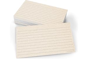 321Done Rustic Ruled Index Cards - Made in USA – Small 3x5 (Set of 50), Kraft Tan, Narrow-Ruled Lined Notecards Double-Sided, Thick Heavy Duty Cardstock, Simple Cute Pretty Note Cards with Lines