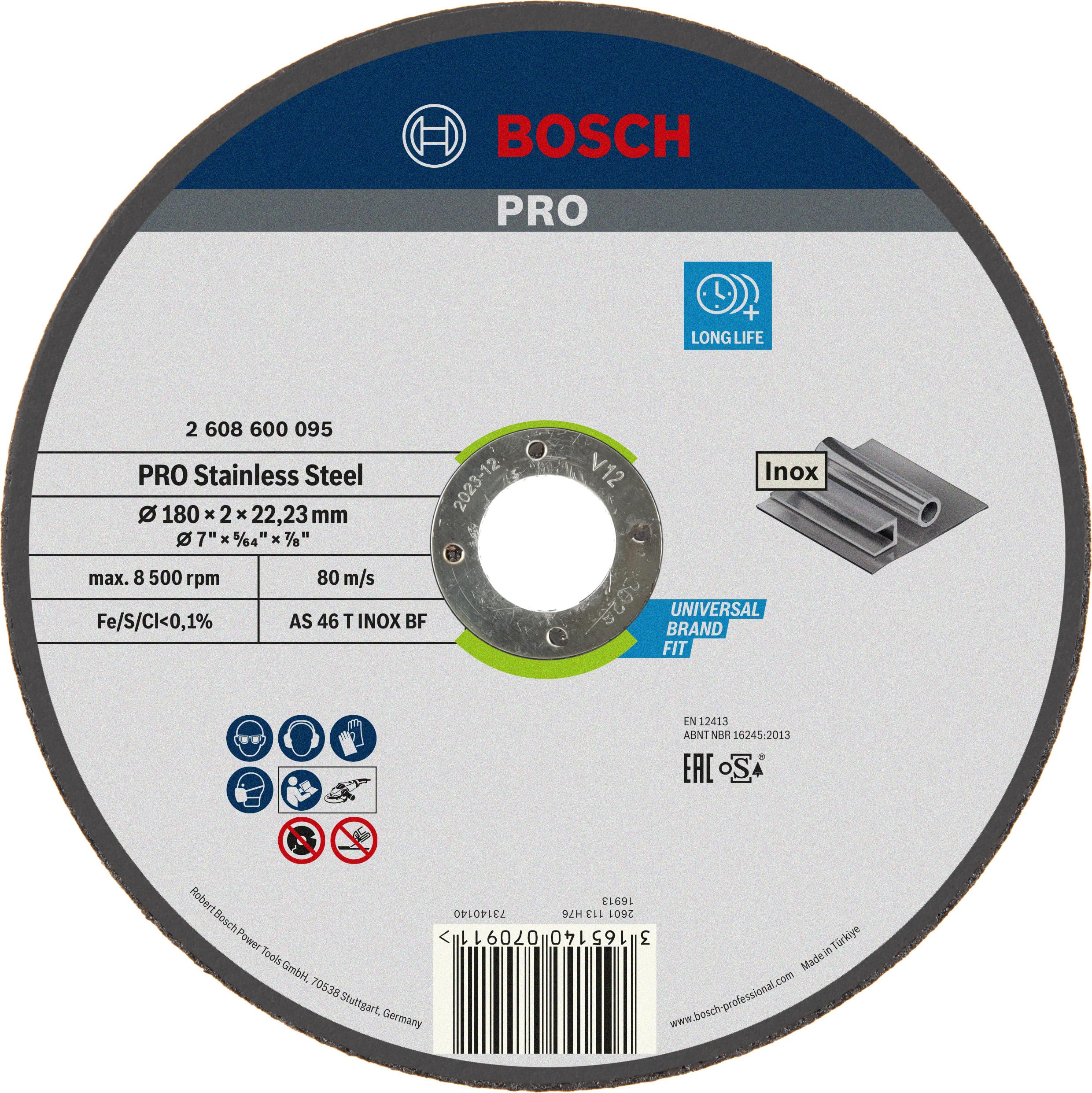 Bosch Accessories 2608600095 Sanding Accessories Separator 180 x 2 mm for Steel