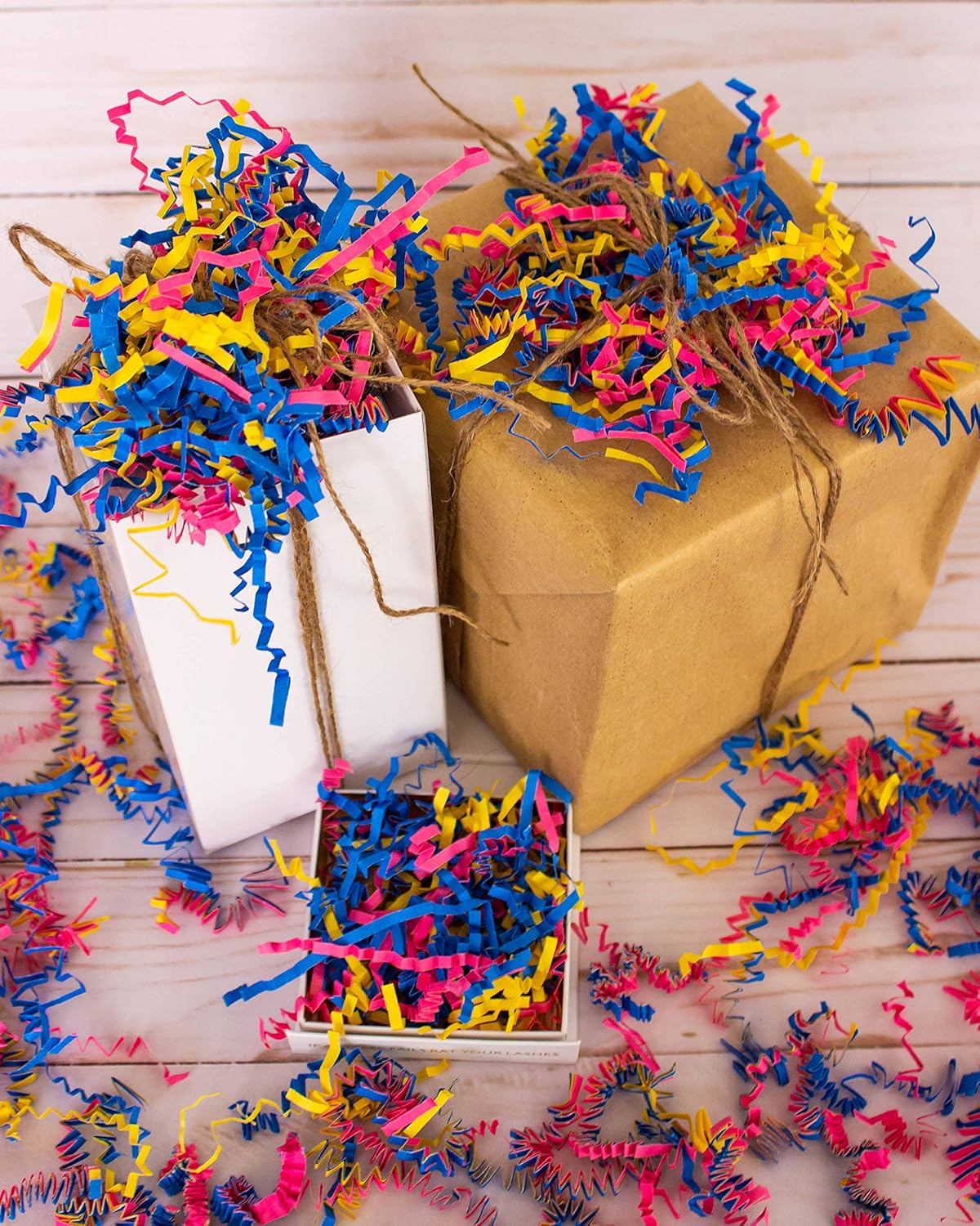 Crinkle Cut Paper Shred Filler (1/2 LB) for Gift Wrapping & Basket Filling - Fiesta Mix | MagicWater Supply: Home & Kitchen