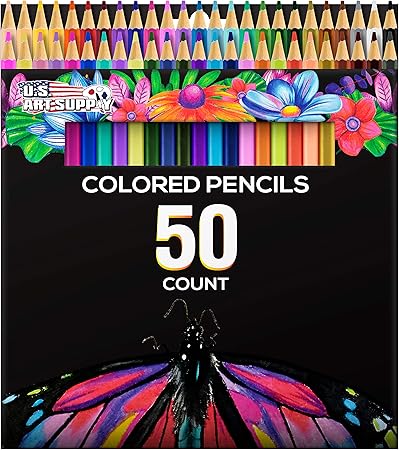 Download Amazon Com Us Art Supply 50 Piece Adult Coloring Book Artist Grade Colored Pencil Set Office Products