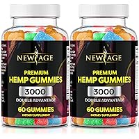 NEW AGE Naturals Advanced Hemp Big Gummies 3000mg -120ct- 100% Natural Hemp Oil Infused Gummies