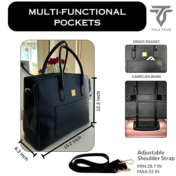 TALA TEAM TOTE BAG FOR WOMEN WITH INSULATED LUNCH COMPARTMENT – BOLSOS PARA MUJERES, WORK TOTE BAG, LAPTOP BAG, LONCHERAS PARA MUJER, LUNCHBOX FOR WOMAN.