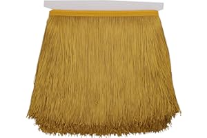 Nonmol Gold Fringe Trim Tassel Sewing Trim 6Inch Width 10 Yards Long for Clothes Accessories Latin Wedding Dress DIY Lamp Shade Decoration (Gold),6 Inches Wide