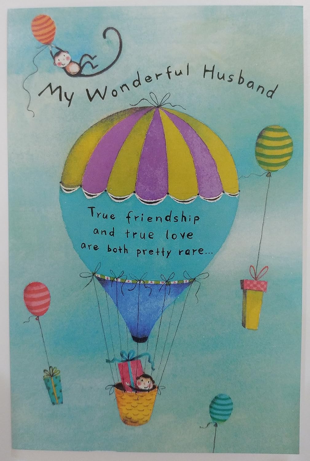 best happy birthday message on Amazon Com My Wonderful Husband Best Friend Happy Birthday Greeting Card Office Products