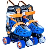 Chicago Skates Glitzy Kids Roller Skates - Adjustable Roller Skates Girls Boys, Light-Up Wheels, Durable Beginner Quad Skates with Front Stopper, Comfortable, Smooth Rolling, Indoor Outdoor, Age 3+