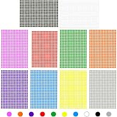 4080 Pcs Small Colored Dot Stickers 1/4" 3/8" &amp; 1/2" Round Circle Stickers Tiny 10 Colors Coding Labels Mini Sticker for Office, Home(10 Colors, 1/4" (6 mm))