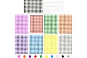 AANXUFA 1/4" Small Colored Dot Stickers 3/8" & 1/2" Round Circle Stickers Tiny 10 Colors Coding Labels Mini Sticker for Office,Classroom (10 Colors, 1/4" (6 mm))