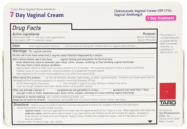 TARO CLOTRIMAZOLE 7 VAGINAL CREAM 45 G