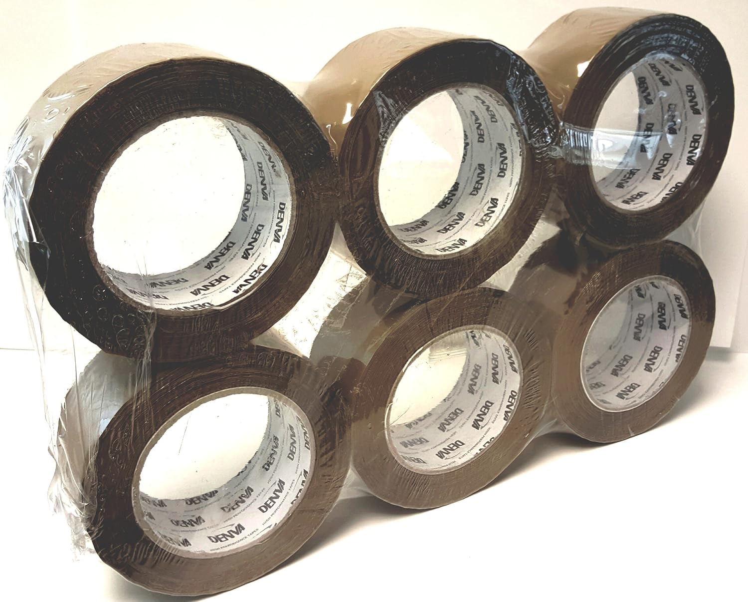 DENVA parcel packaging tape x 6 rolls Heavy Duty Brown Packing Tape