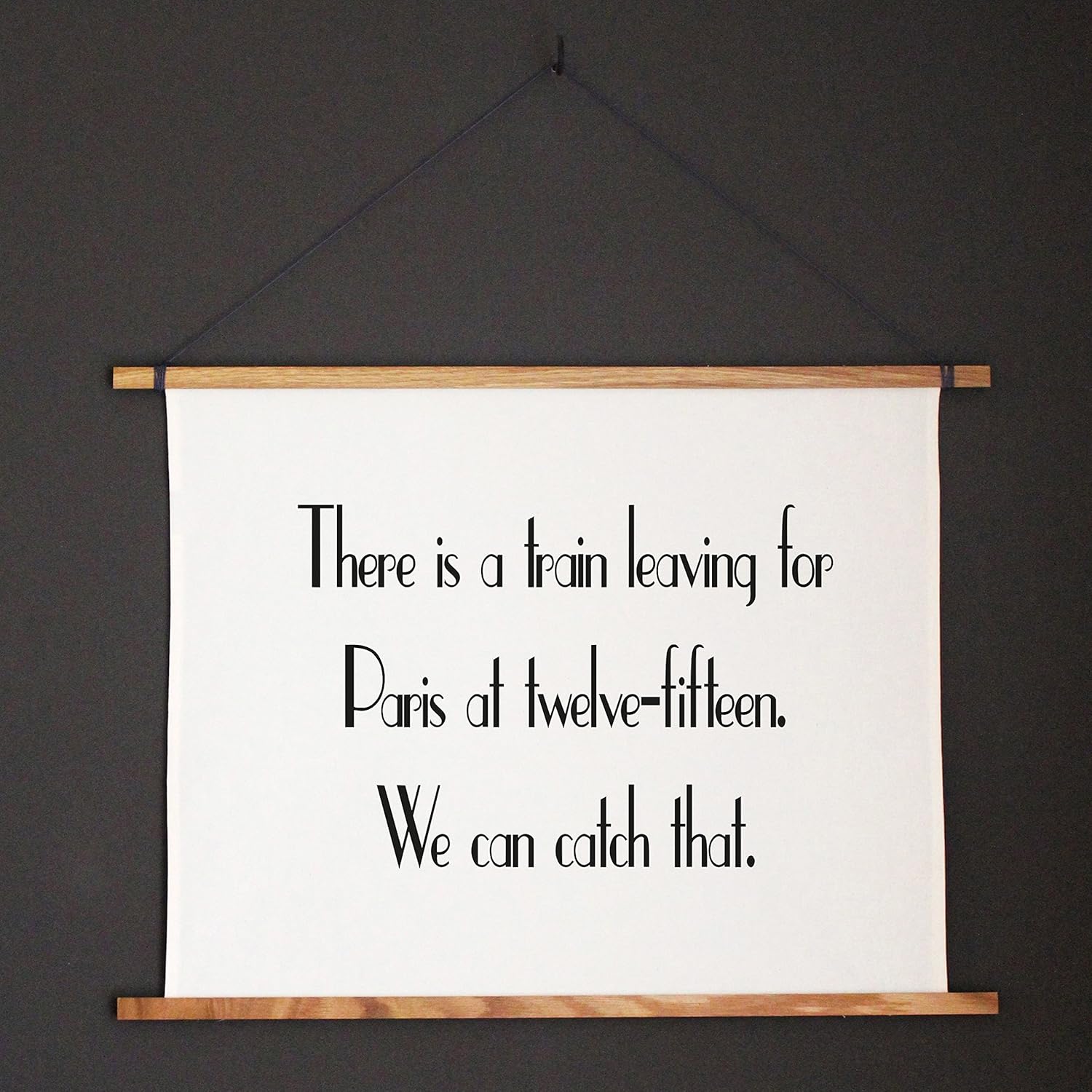 Kunstdruck "Nutze den Tag" mit Holzleiste (Poster aus Stoff mit Leiste