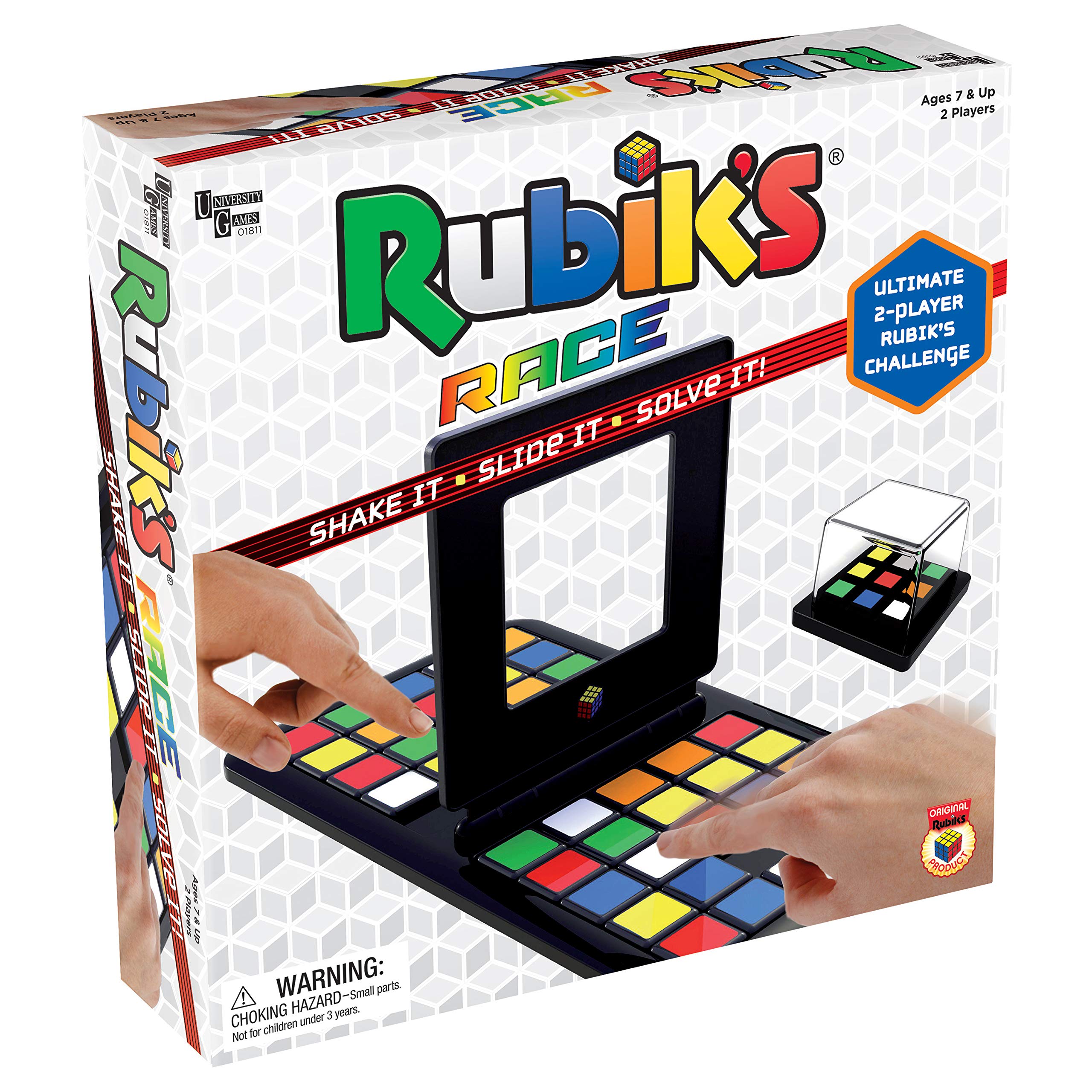 Rubik’s Race Classic Fast-Paced Strategy Sequence Board Game, Ultimate Face to Face Two-Player Game